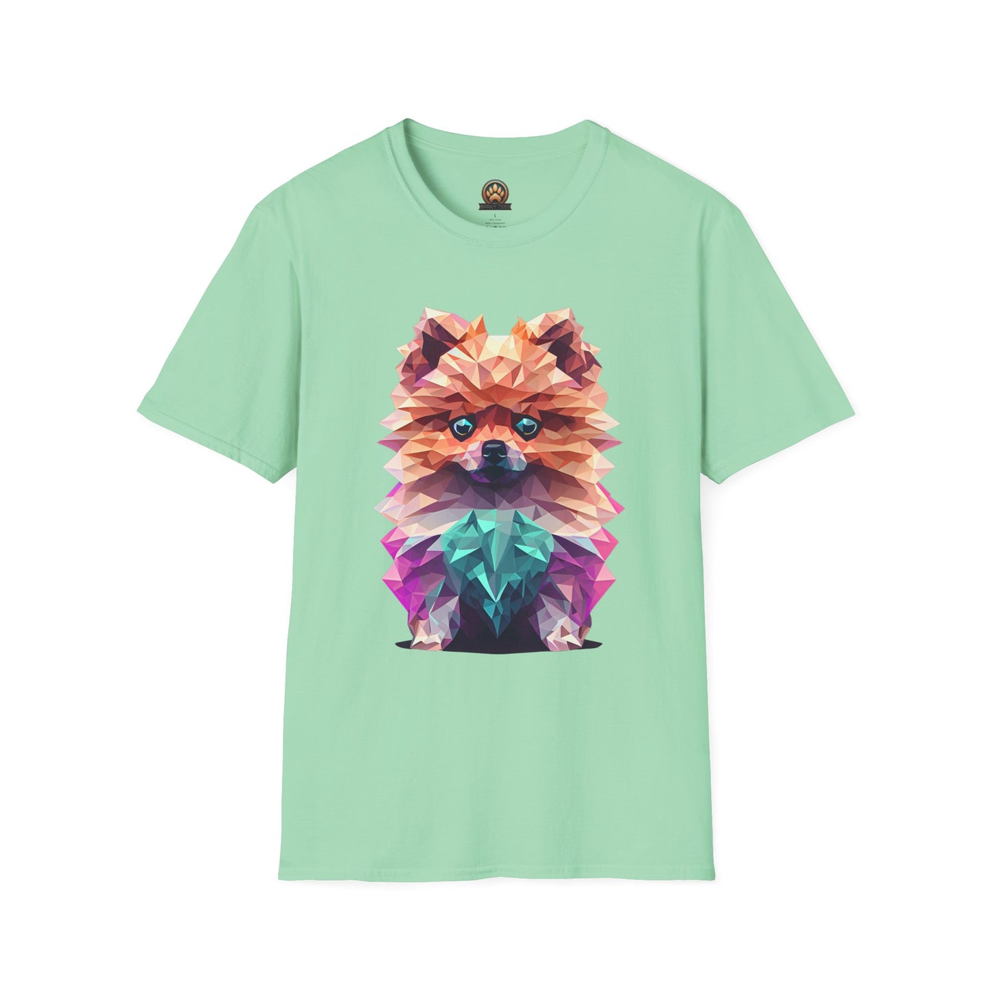 Polygon Pomeranian Tee - Large Front Print