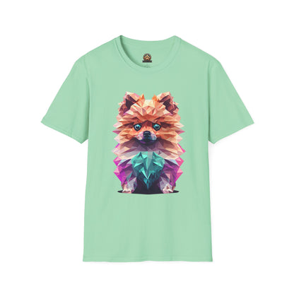 Polygon Pomeranian Tee - Large Front Print