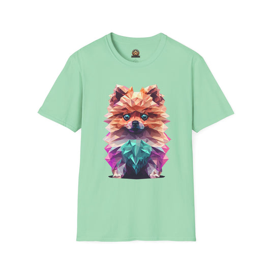 Polygon Pomeranian Tee - Large Front Print