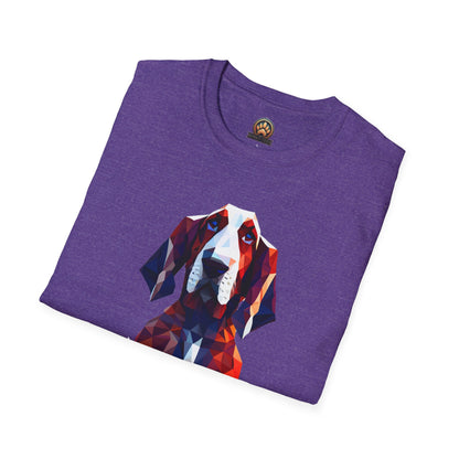 Polygon Basset Hound Tee - Large Front Print