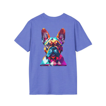 Polygon Style French Bull Dog T-Shirt - Pocket & Large Back Print