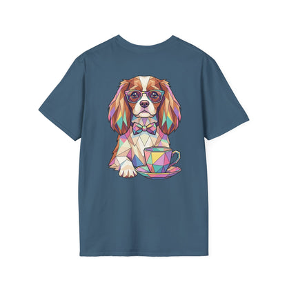 Tea Party Cavalier King Charles Tee - Pocket & Large Back Print