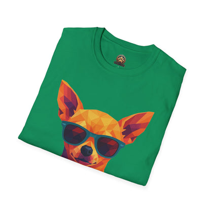 Dog Mom Tee – Polygon Chihuahua Edition - Large Front Print Only