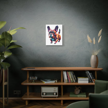 Polygon Style Pop Art French Bulldog Matte Canvas, Stretched, 1.25"