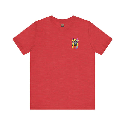 Polygon Style Pop Art German Shepherd Dog T-Shirt - Pocket & Large Back Print