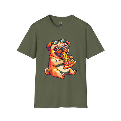 Pizza Pug Tee - Large Front Print